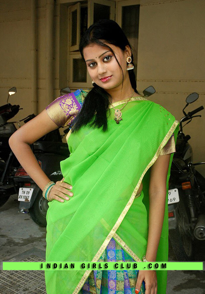 south indian telugu girls half saree pics
